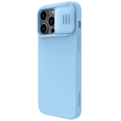 Apple iPhone 14 Pro Max case blue Nillkin CamShield Silky Magnetic Silicone