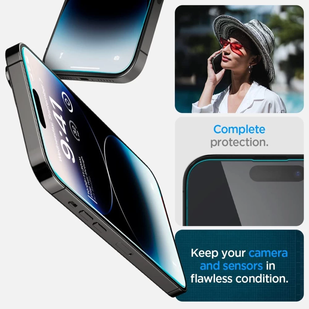 Apple iPhone 14 Pro skärmskydd  SPIGEN GLAS.TR EZ FIT (2-pack)
