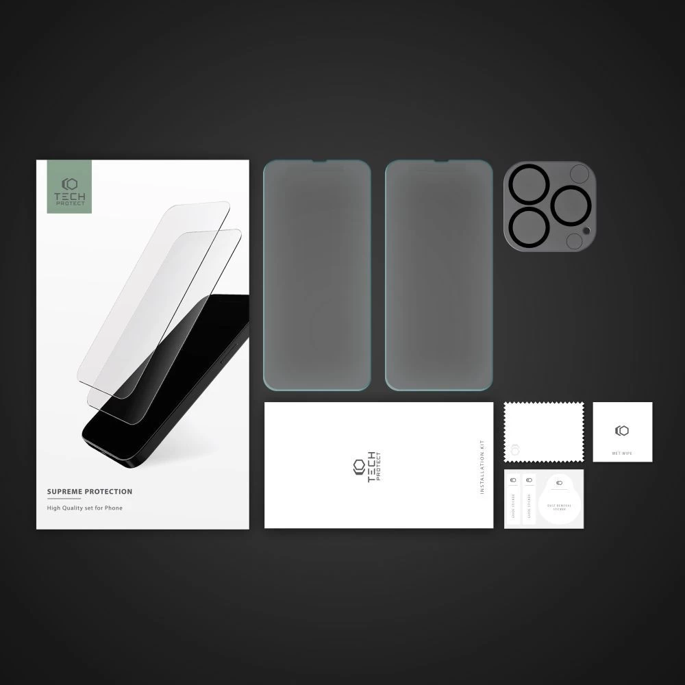 Apple iPhone 14 Pro Tempered glass  TECH-PROTECT SUPREME SET