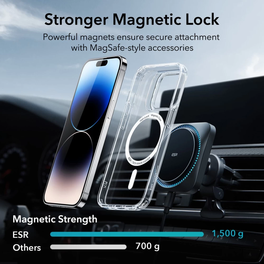 Apple iPhone 14 Pro ümbris läbipaistev ESR CLASSIC KICKSTAND HALOLOCK MAGSAFE