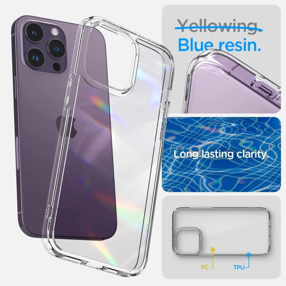 Apple iPhone 14 Pro ümbris läbipaistev SPIGEN QUARTZ HYBRID