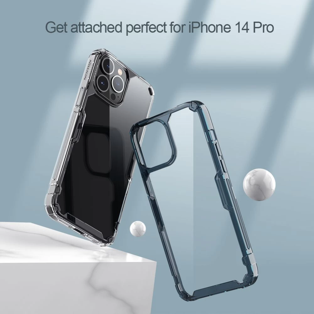 Apple iPhone 14 Pro ümbris läbipaistev-roosa Nillkin TPU