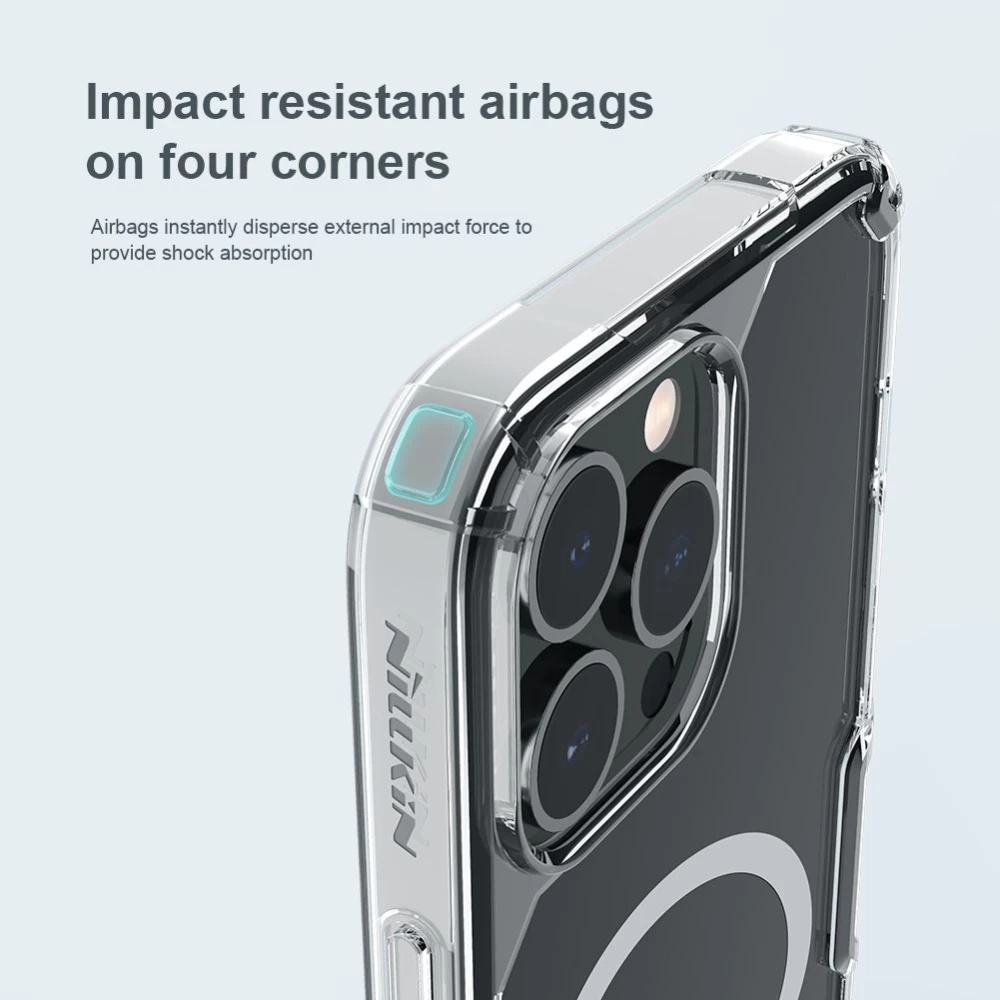 Apple iPhone 14 Pro ümbris läbipaistev-roosa Nillkin TPU Magnetic
