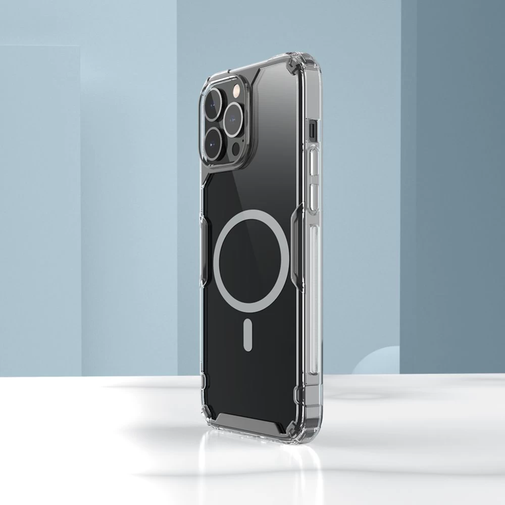 Apple iPhone 14 Pro ümbris läbipaistev-roosa Nillkin TPU Magnetic