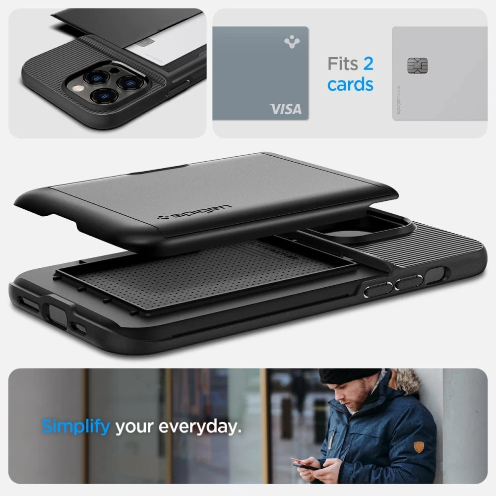 Apple iPhone 14 Pro ümbris must SPIGEN SLIM ARMOR CS