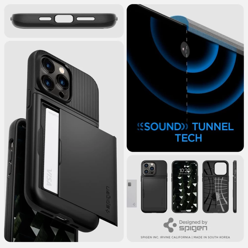Apple iPhone 14 Pro ümbris must SPIGEN SLIM ARMOR CS