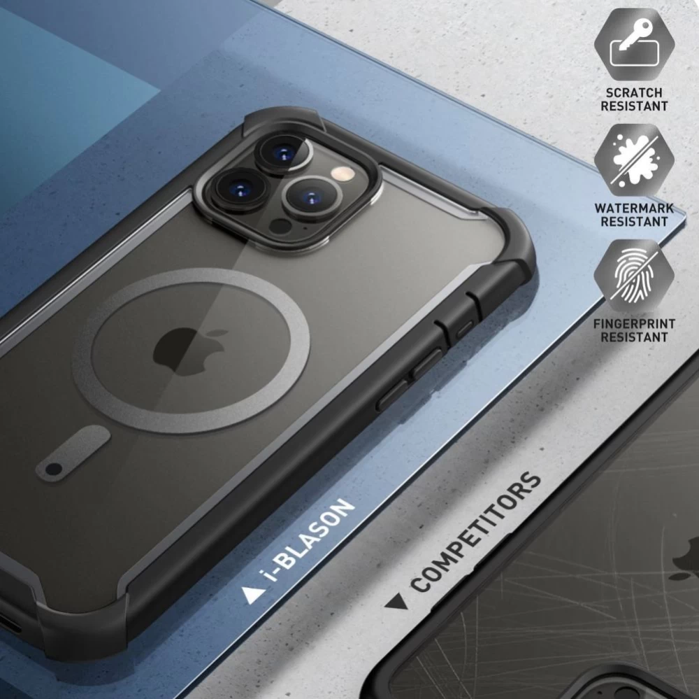 Apple iPhone 14 Pro ümbris must SUPCASE IBLSN ARES MAG MAGSAFE