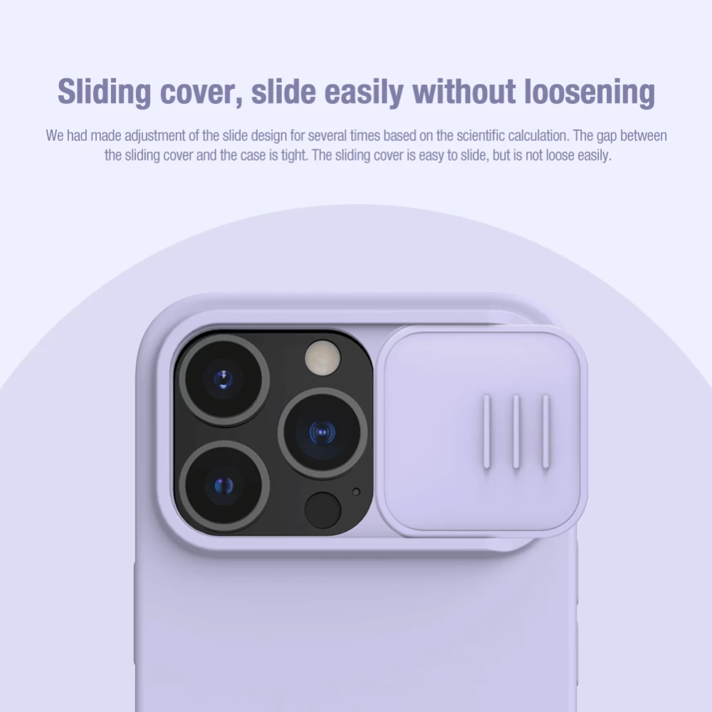 Apple iPhone 14 Pro case gray Nillkin CamShield Silky Magnetic Silicone