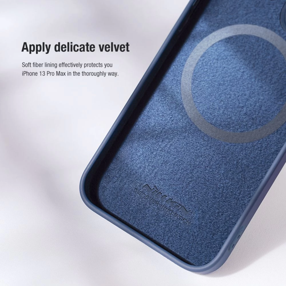 Apple iPhone 14 Pro case gray Nillkin CamShield Silky Magnetic Silicone