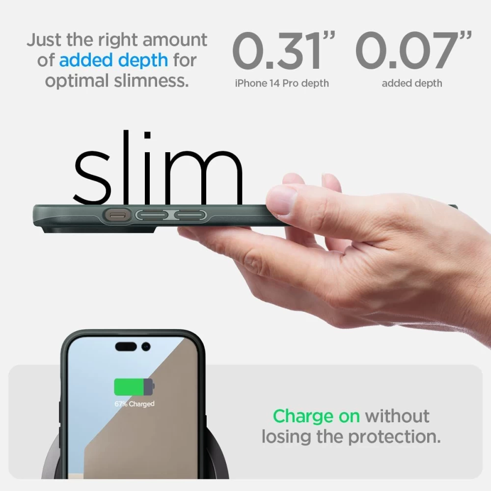 Apple iPhone 14 Pro case green SPIGEN THIN FIT