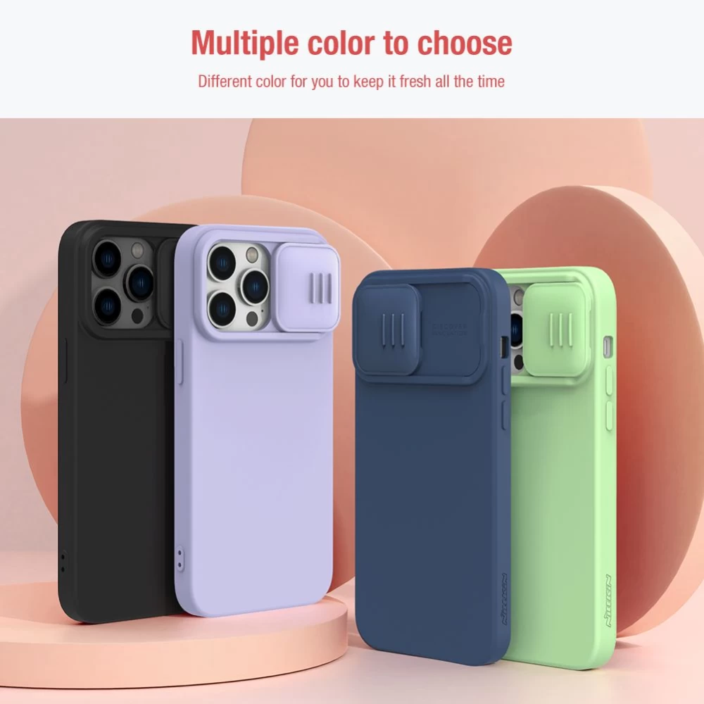 Apple iPhone 14 Pro case green Nillkin CamShield Silky Magnetic Silicone