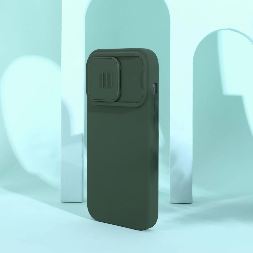 Apple iPhone 14 Pro case green Nillkin CamShield Silky Magnetic Silicone