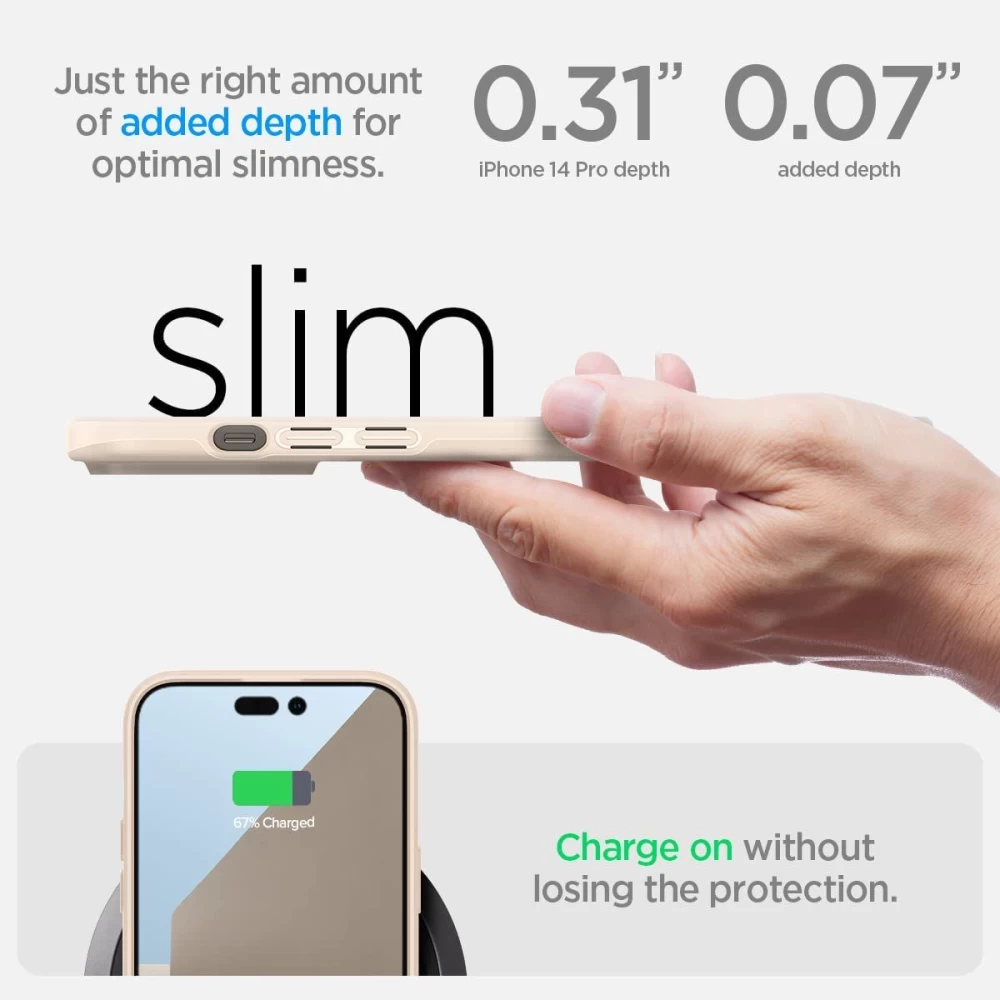 Apple iPhone 14 Pro case ivory white SPIGEN THIN FIT