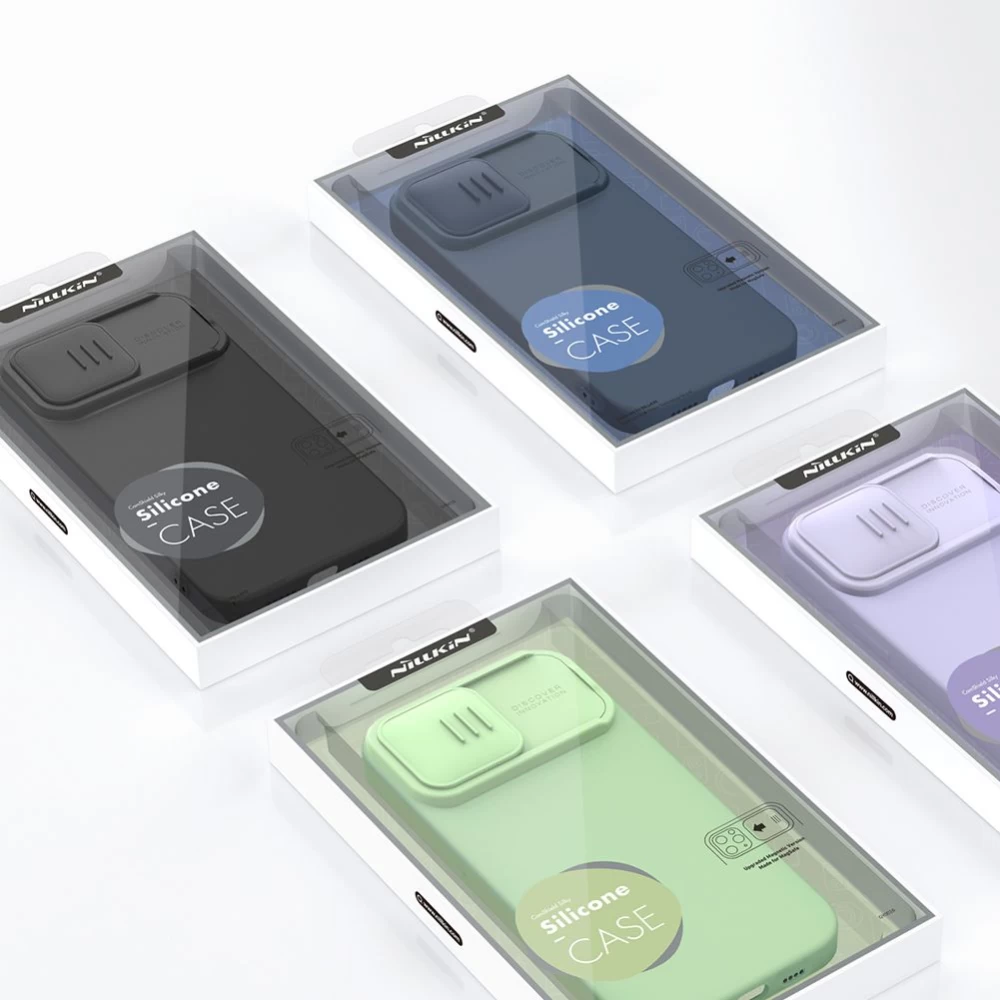 Apple iPhone 14 Pro ümbris sinine Nillkin CamShield Silky Silicon