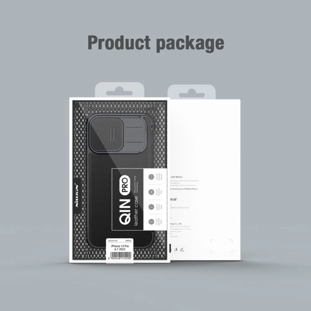 Apple iPhone 14 Pro kaaned sinine Nillkin Qin Leather (Cloth Version)
