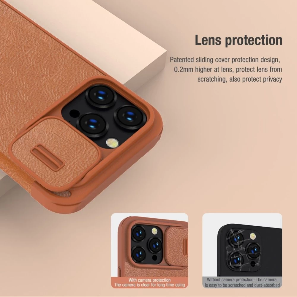 Apple iPhone 14 Pro kaaned sinine Nillkin Qin Leather