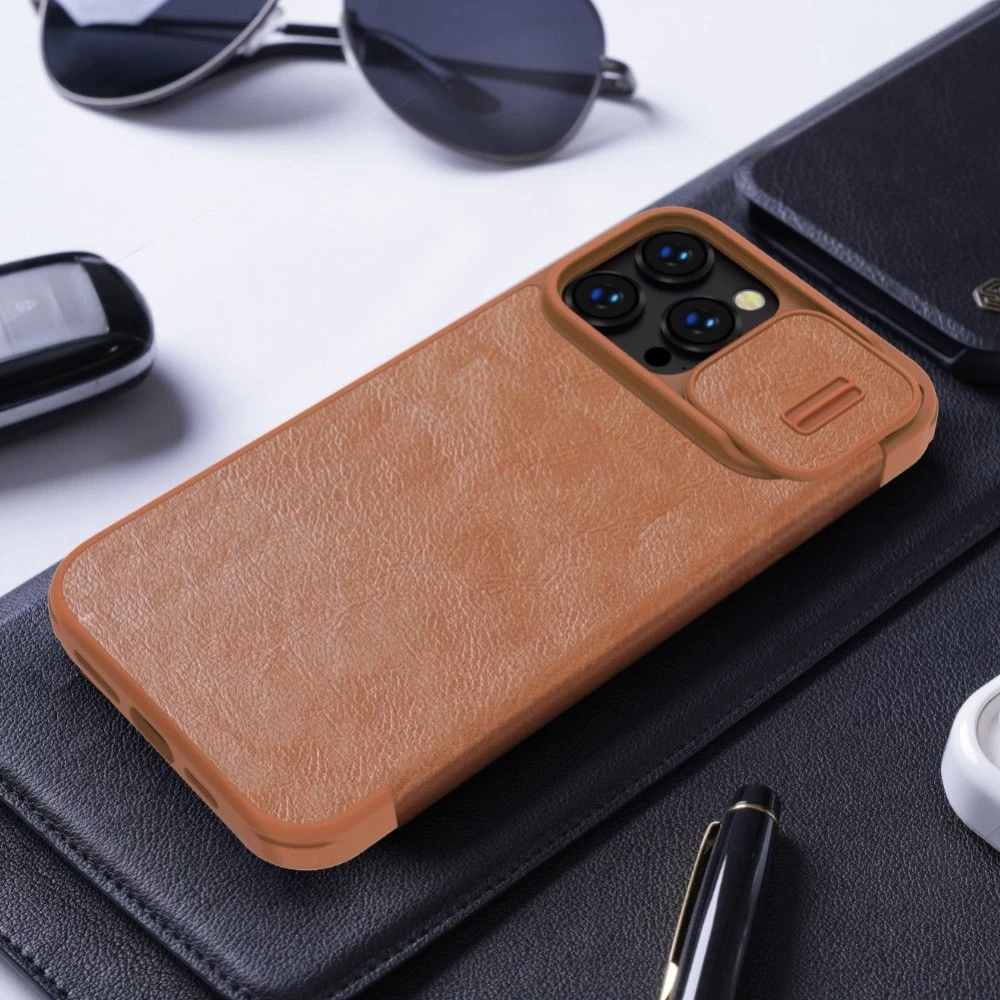Apple iPhone 14 Pro kaaned sinine Nillkin Qin Leather