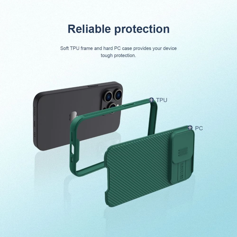 Apple iPhone 14 Pro чехол синий Nillkin CamShield