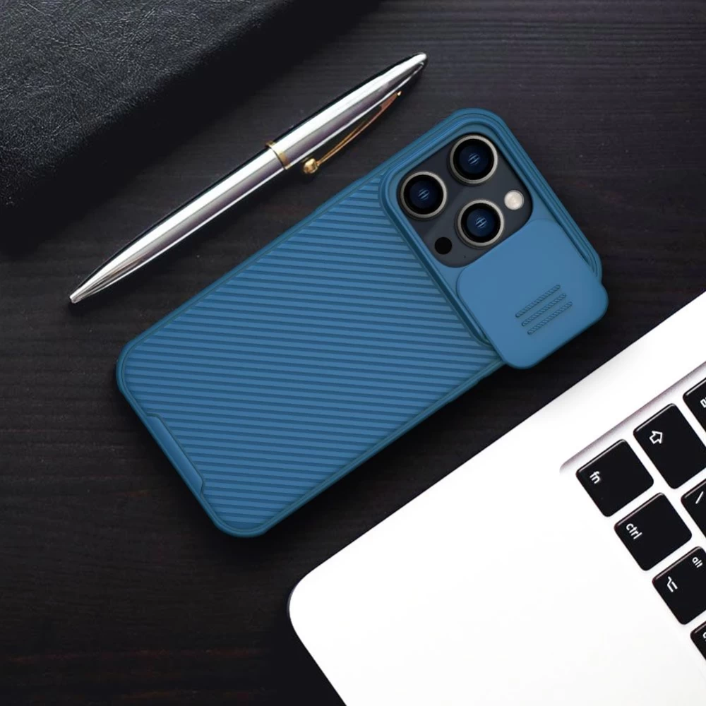 Apple iPhone 14 Pro чехол синий Nillkin CamShield