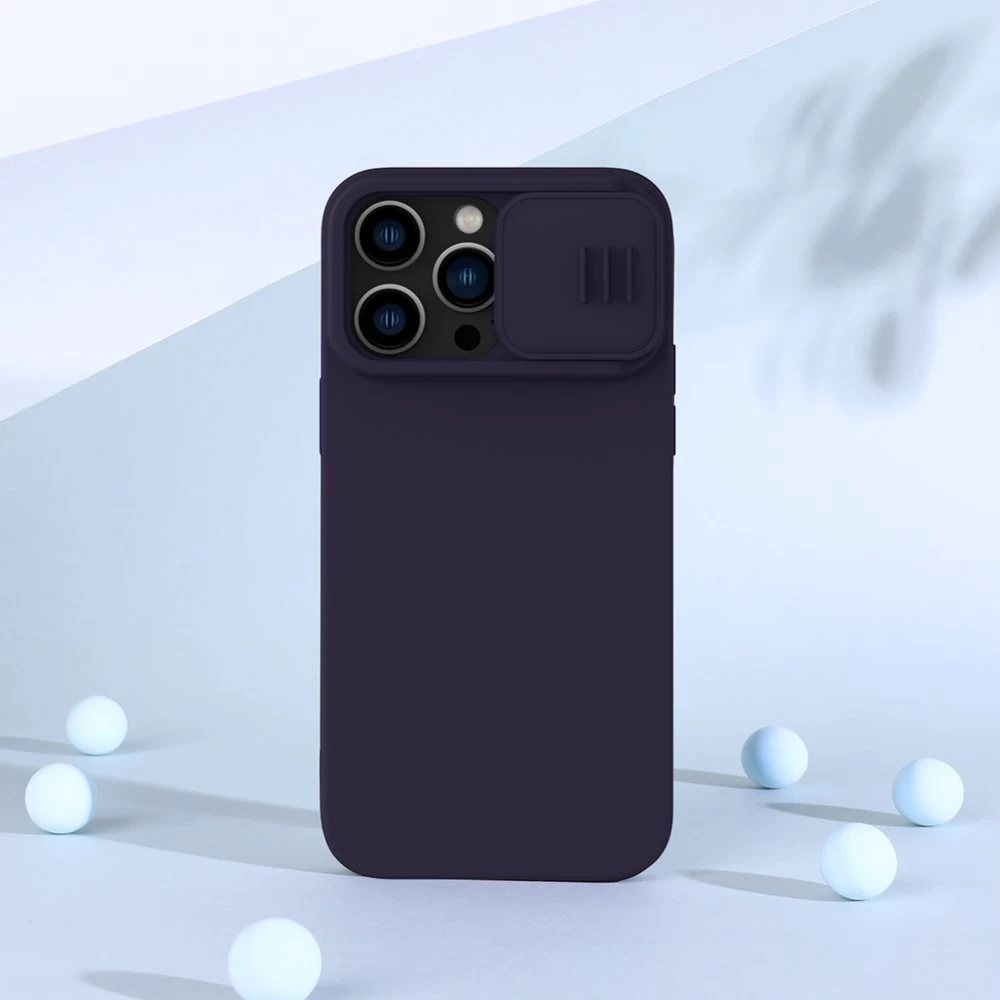 Apple iPhone 14 Pro ümbris sinine Nillkin CamShield Silky Magnetic Silicon