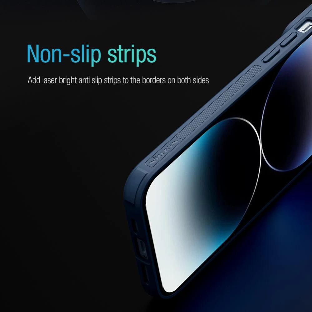 Apple iPhone 14 Pro dėklas mėlyna Nillkin Textured  S Magnetic