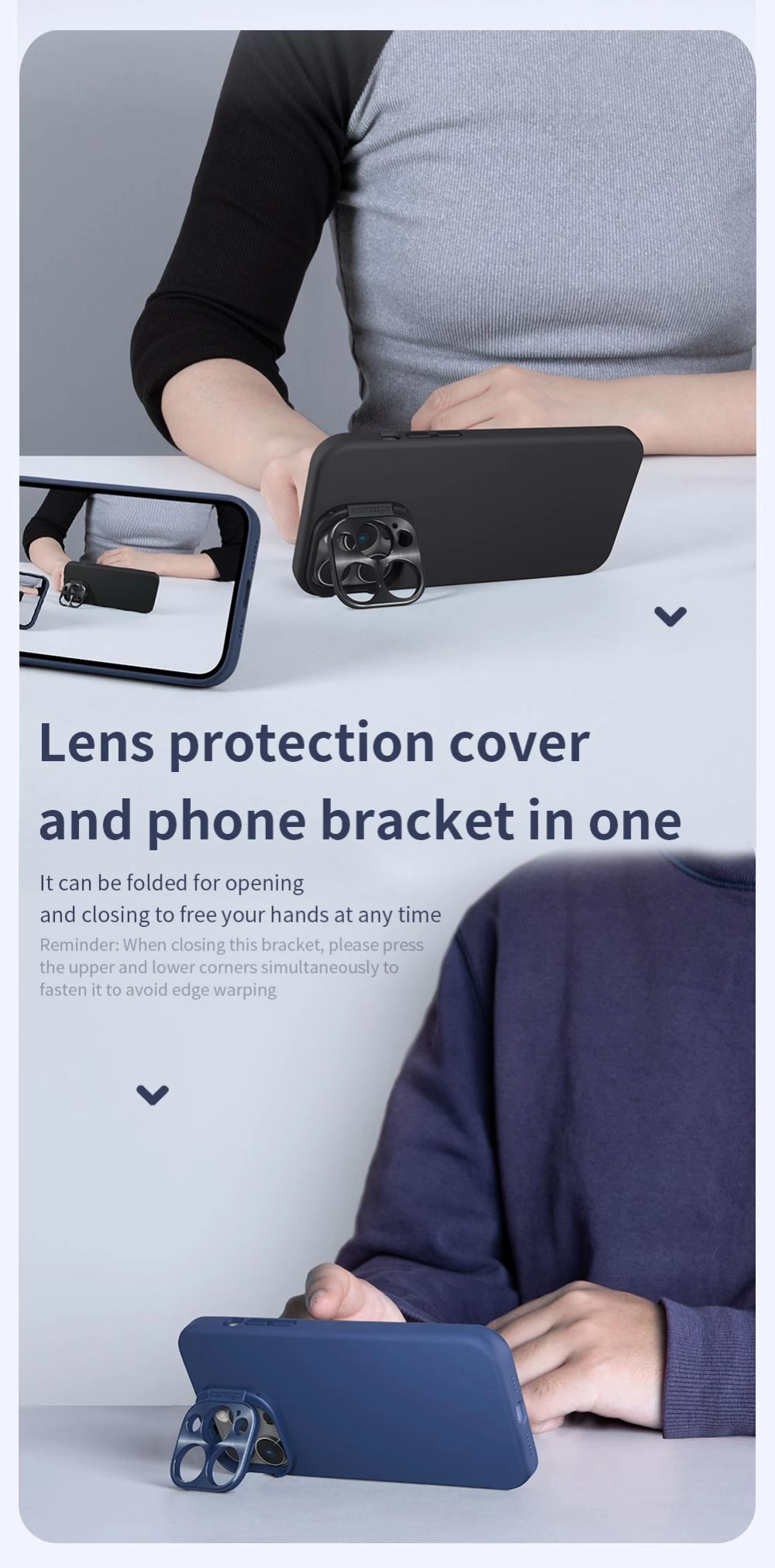 Apple iPhone 14 Pro ümbris sinine NILLKIN LENSWING MAGNETIC
