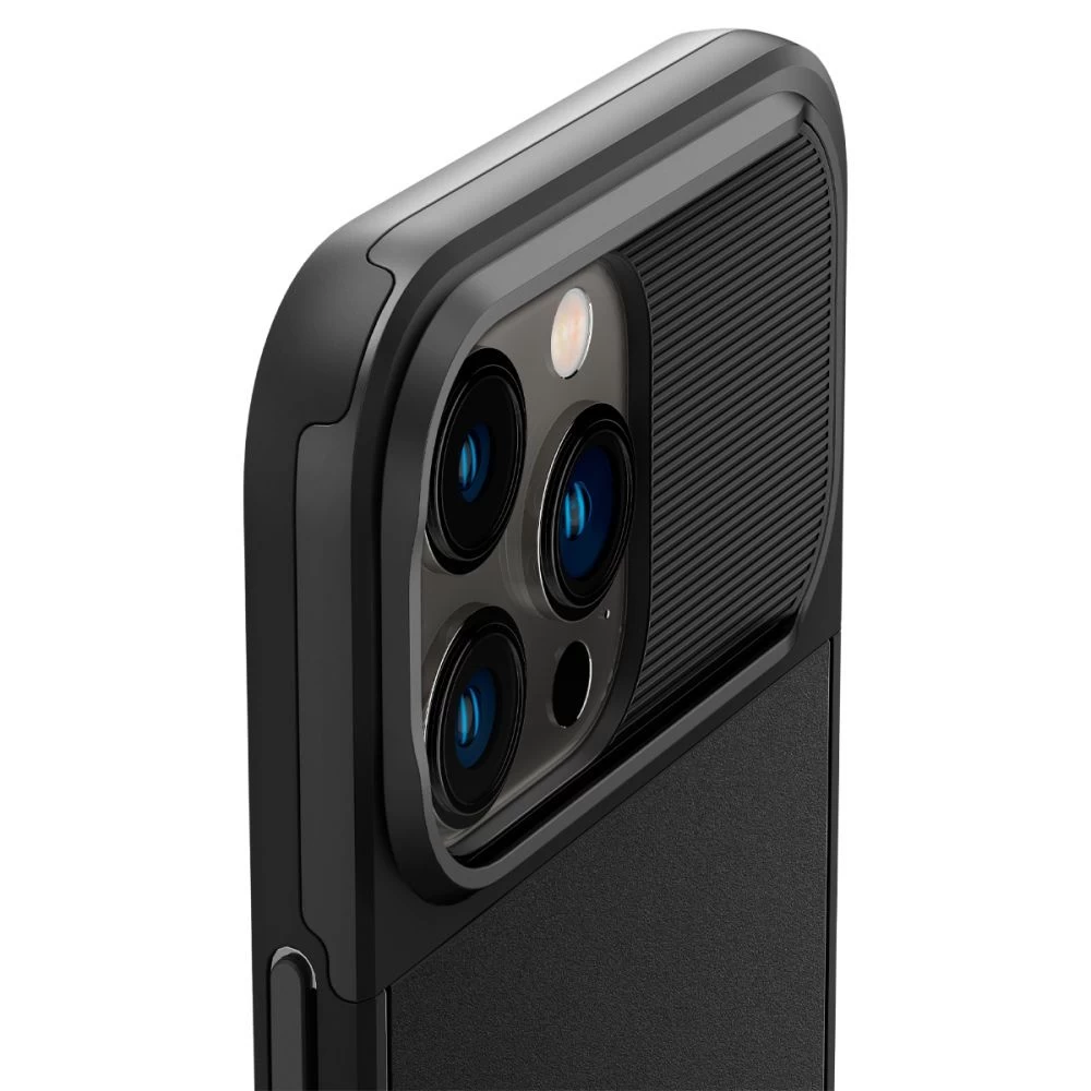 Apple iPhone 14 Pro ümbris must SPIGEN OPTIK ARMOR MAG MAGSAFE