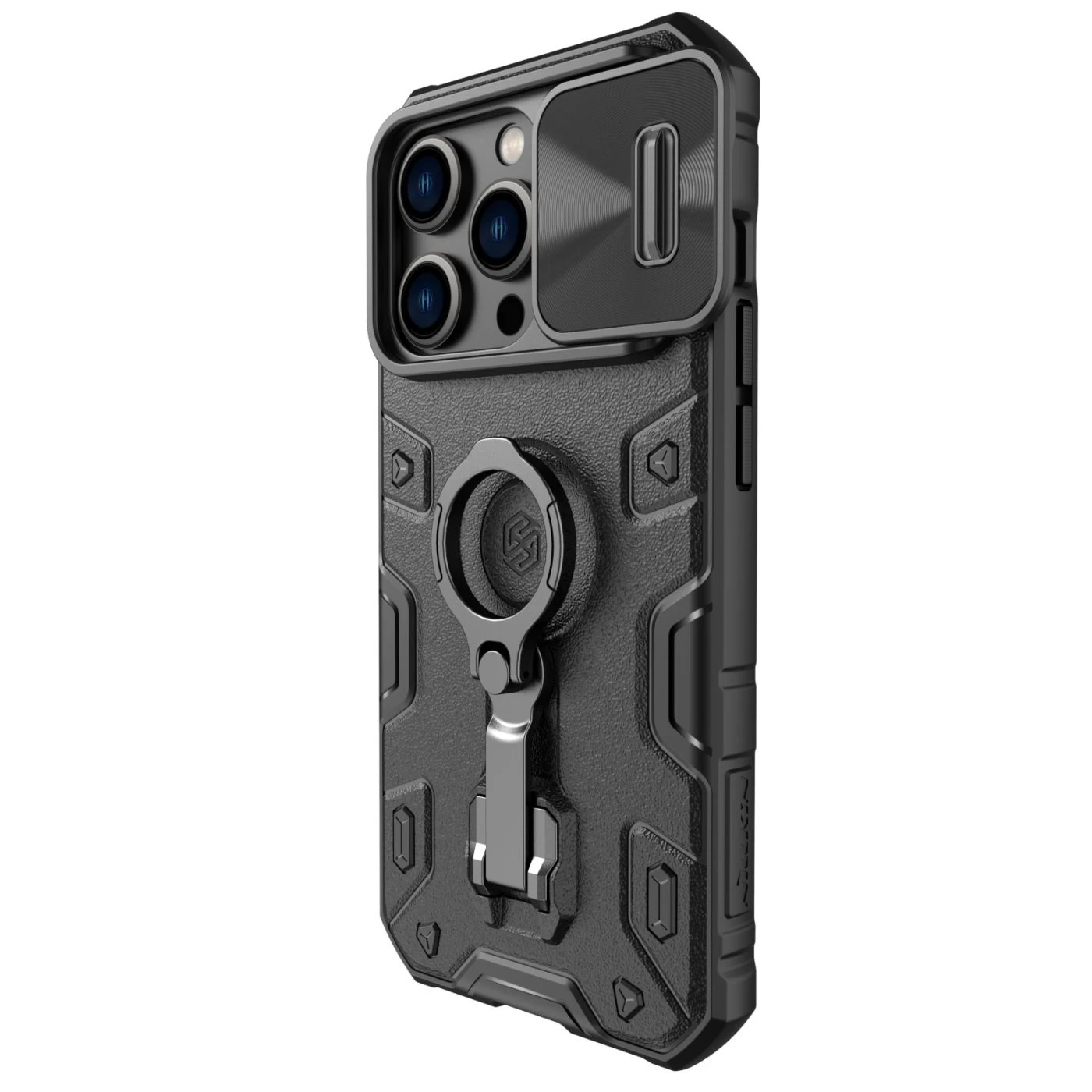 Apple iPhone 14 Pro ümbris must Nillkin CamShield Armor Magnetic