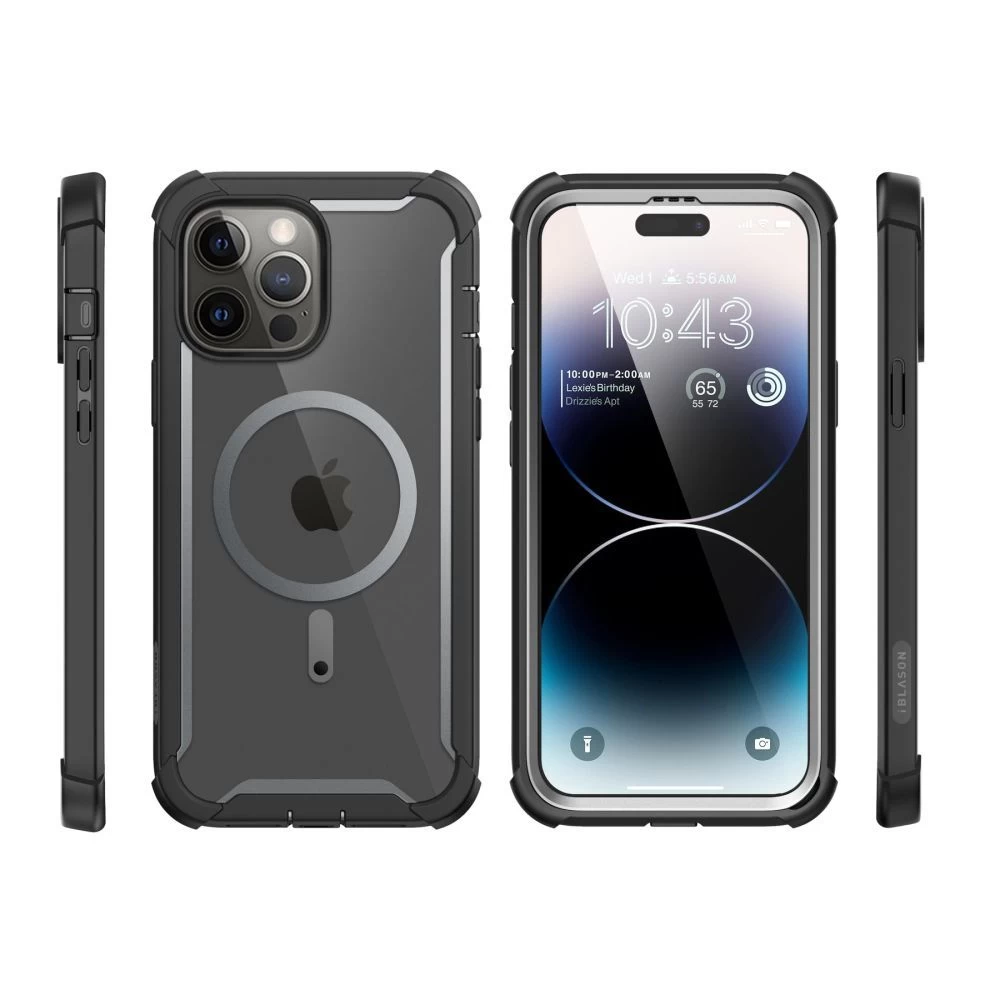 Apple iPhone 14 Pro ümbris must SUPCASE IBLSN ARES MAG MAGSAFE