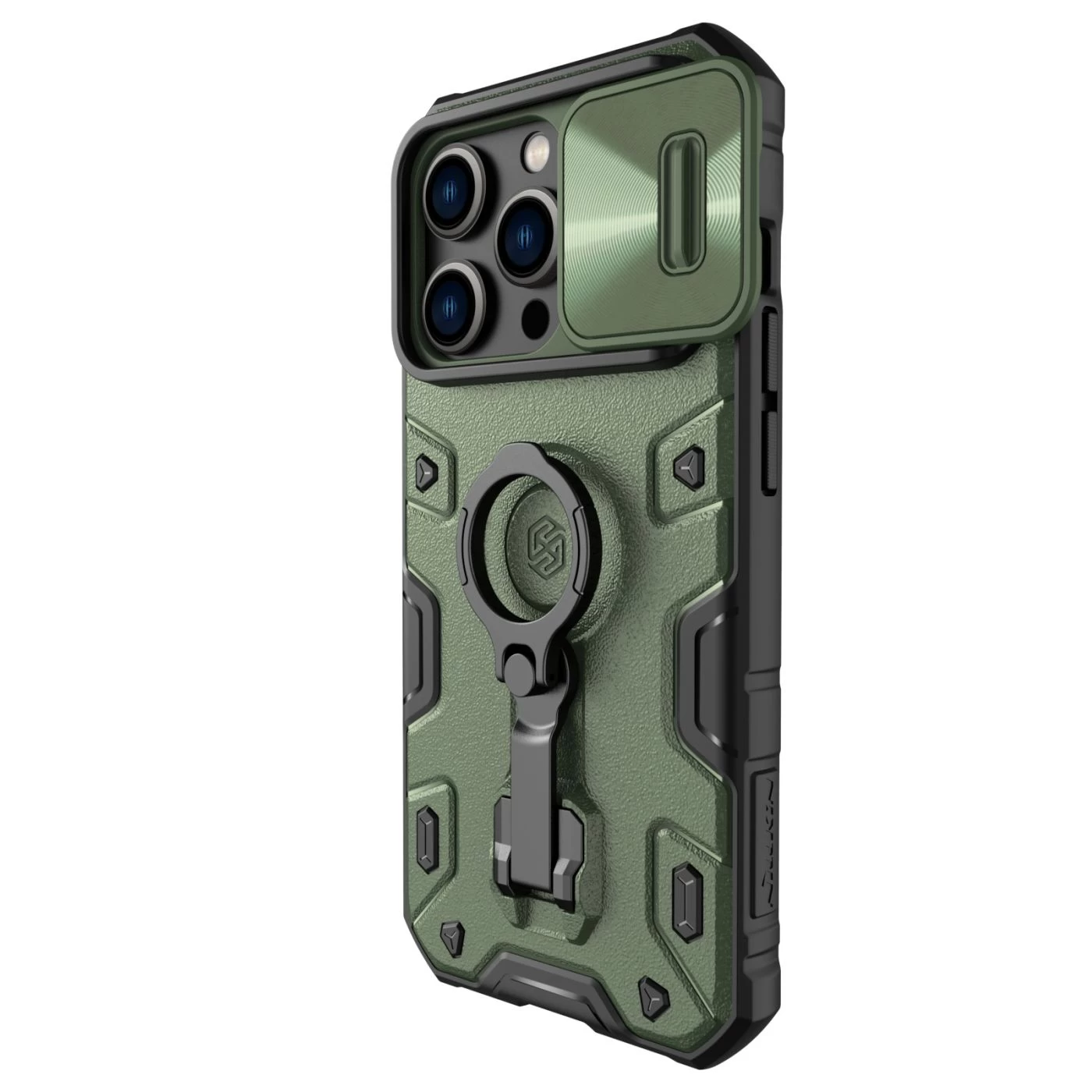 Apple iPhone 14 Pro ümbris roheline Nillkin CamShield Armor Magnetic