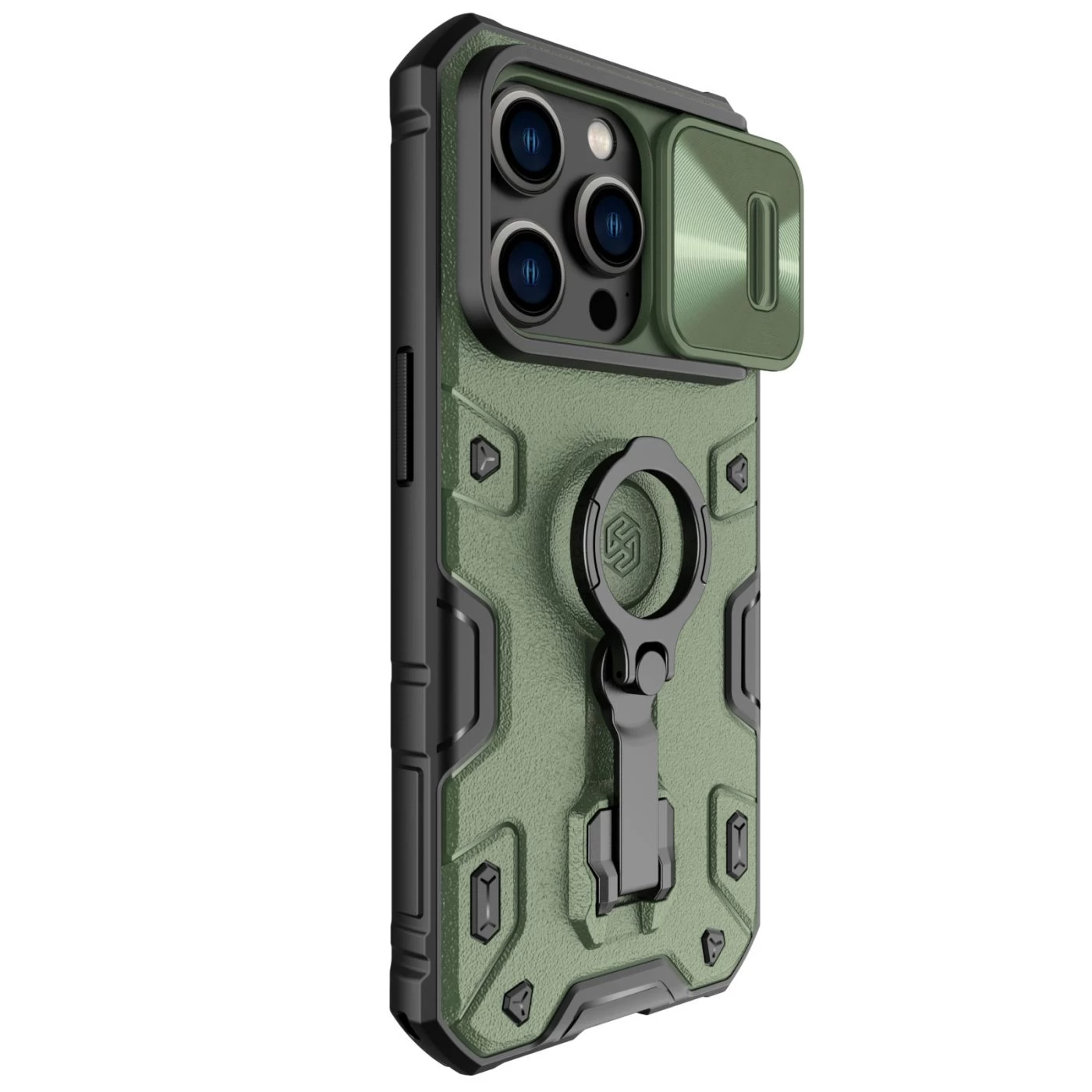 Apple iPhone 14 Pro ümbris roheline Nillkin CamShield Armor Magnetic