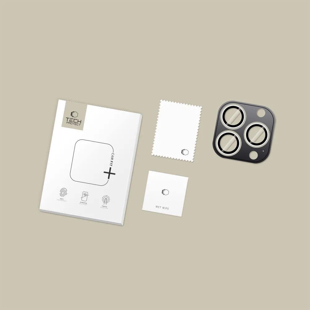 Apple iPhone 14 Pro защитное стекло серебристый TECH-PROTECT CAMRING FIT+