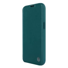 Apple iPhone 14 Pro maciņš zaļš Nillkin Qin Leather (Plain Version)