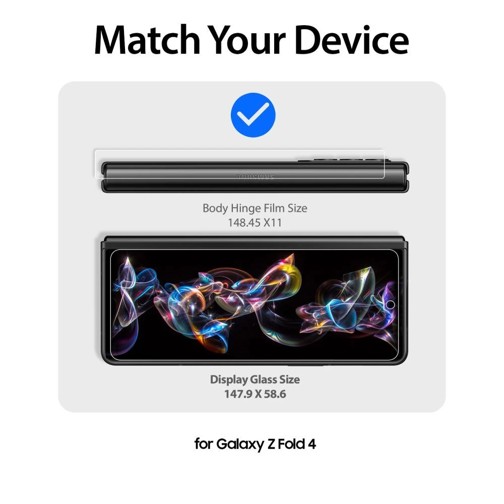 Samsung Galaxy Z Fold 4 5G skärmskydd  WHITESTONE Dome Glass (2-pack)