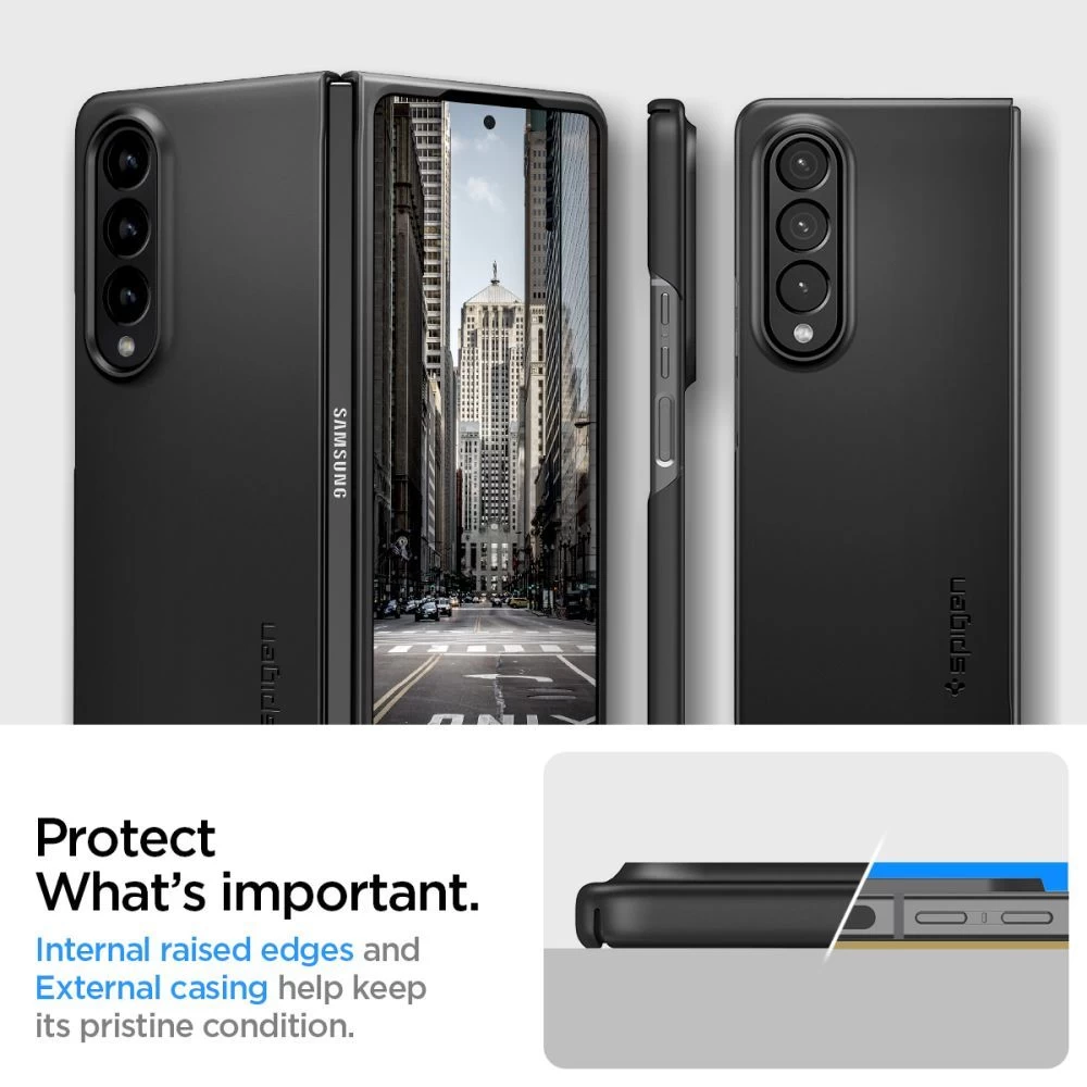 Samsung Galaxy Z Fold 4 5G ümbris must SPIGEN Airskin