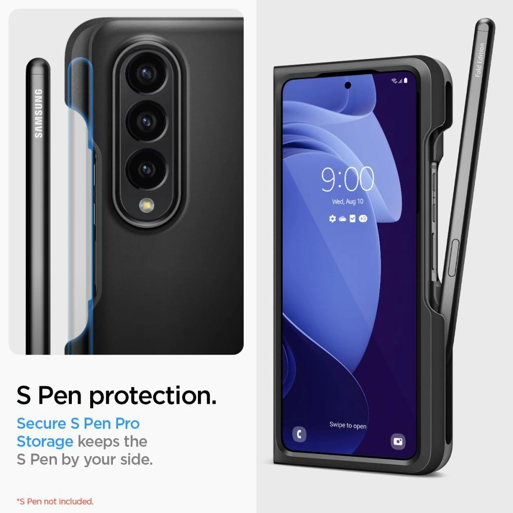 Samsung Galaxy Z Fold 4 5G ümbris must SPIGEN THIN FIT PEN