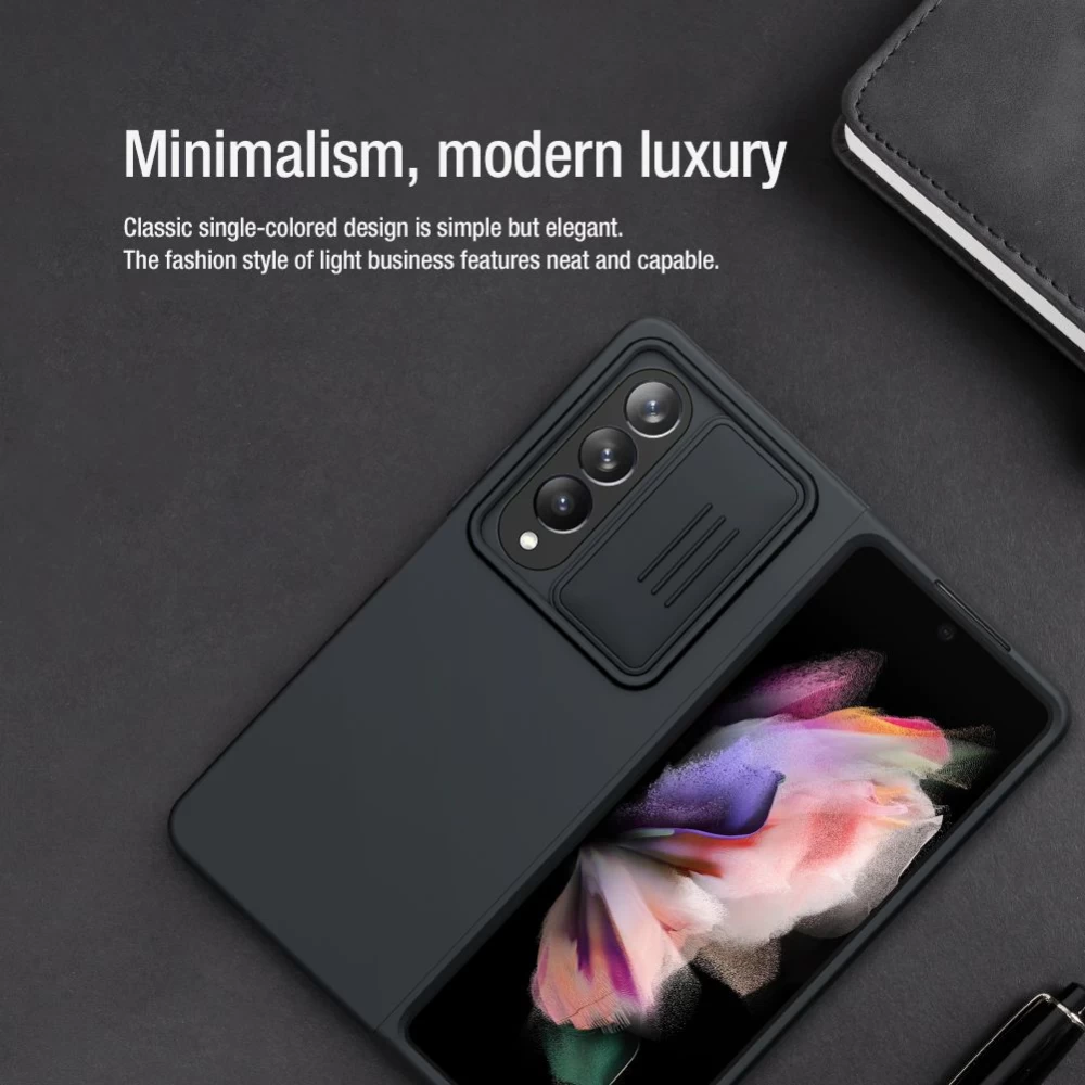 Samsung Galaxy Z Fold 4 5G ümbris roheline Nillkin CamShield Silky Silicon