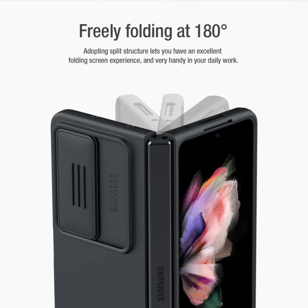 Samsung Galaxy Z Fold 4 5G ümbris roheline Nillkin CamShield Silky Silicon