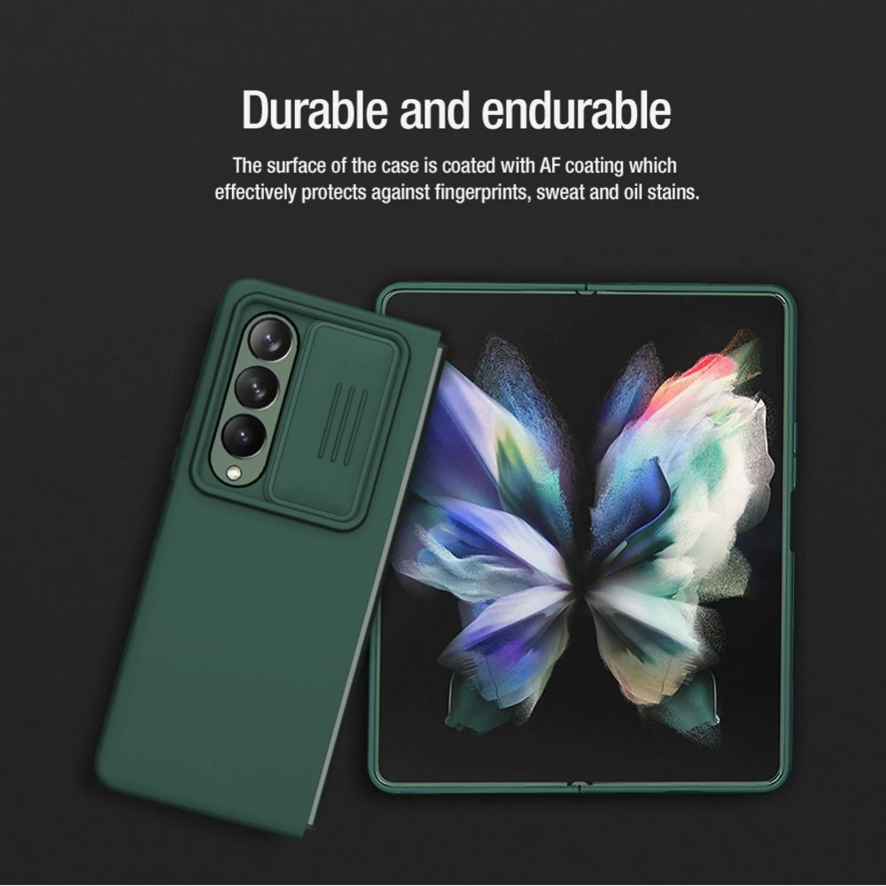 Samsung Galaxy Z Fold 4 5G ümbris roheline Nillkin CamShield Silky Silicon