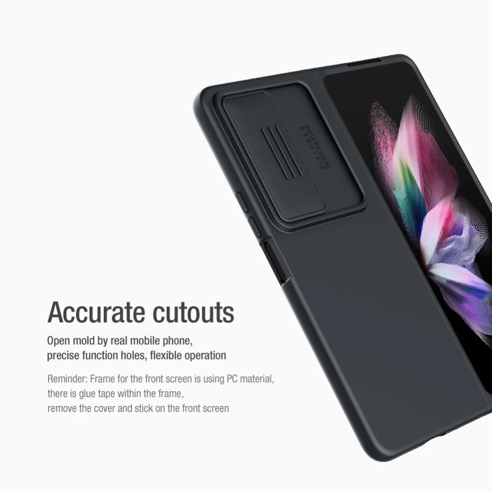 Samsung Galaxy Z Fold 4 5G ümbris roheline Nillkin CamShield Silky Silicon