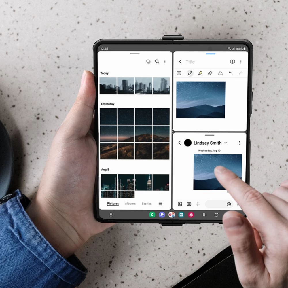 Samsung Galaxy Z Fold 4 5G ümbris sinine NILLKIN CAMSHIELD PRO (General version)