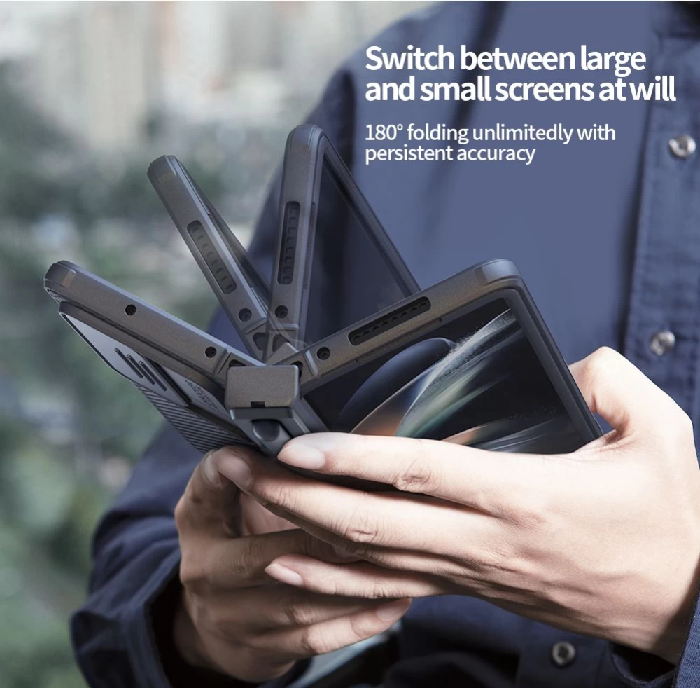 Samsung Galaxy Z Fold 4 5G ümbris sinine NILLKIN CAMSHIELD PRO (Set version)