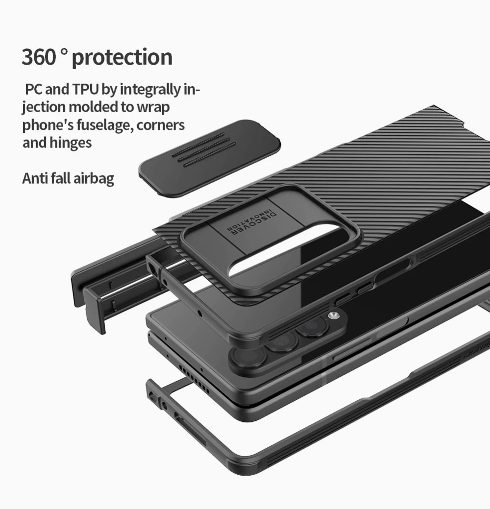 Samsung Galaxy Z Fold 4 5G ümbris sinine NILLKIN CAMSHIELD PRO (Set version)