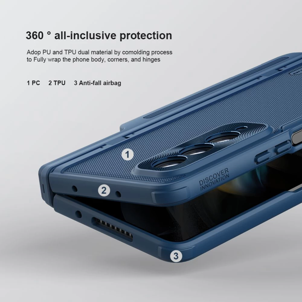 Samsung Galaxy Z Fold 4 5G ümbris sinine NILLKIN SUPER FROSTED SHIELD