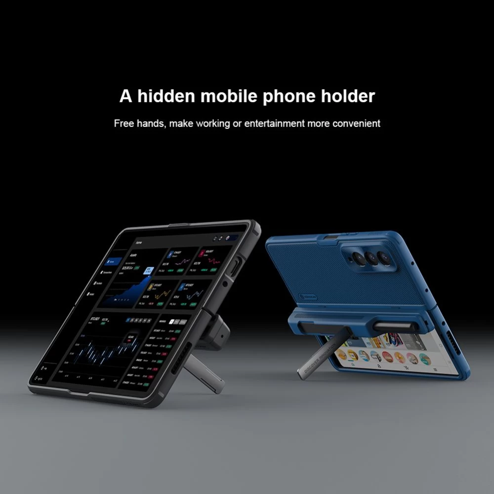 Samsung Galaxy Z Fold 4 5G ümbris sinine NILLKIN SUPER FROSTED SHIELD