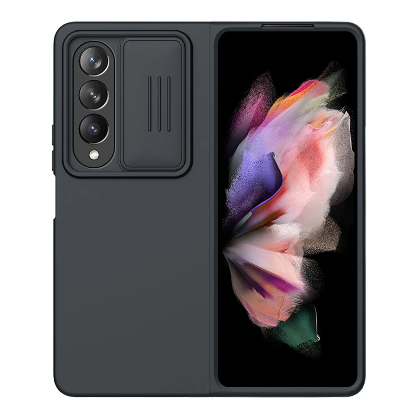 Samsung Galaxy Z Fold 4 5G ümbris must Nillkin CamShield Silky Silicon