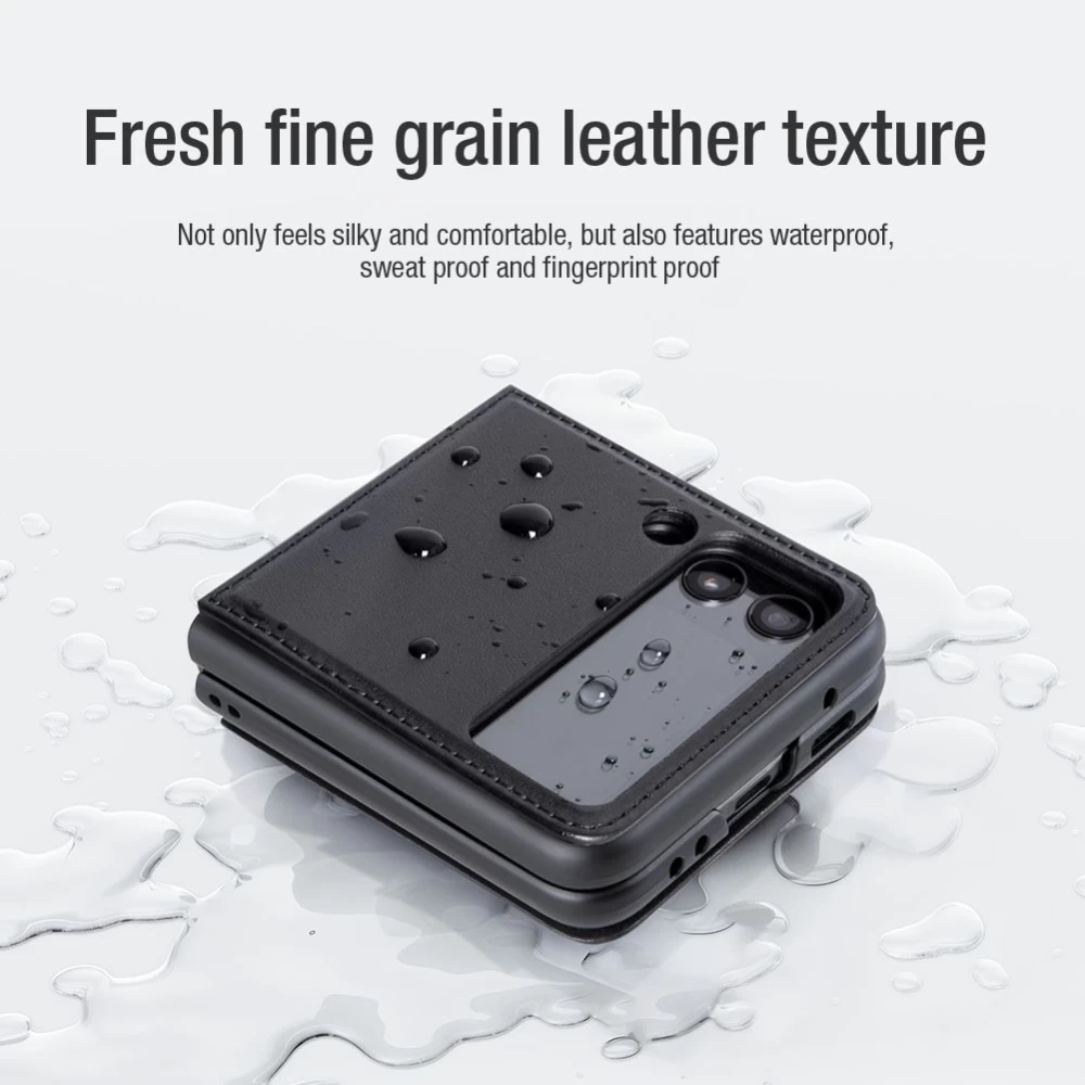 Samsung Galaxy Z Flip 4 5G vāciņš krāsains Nillkin Qin Leather (Vegan Leather)