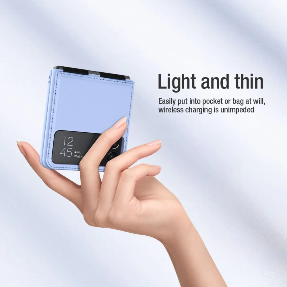 Samsung Galaxy Z Flip 4 5G vāciņš krāsains Nillkin Qin Leather (Vegan Leather)