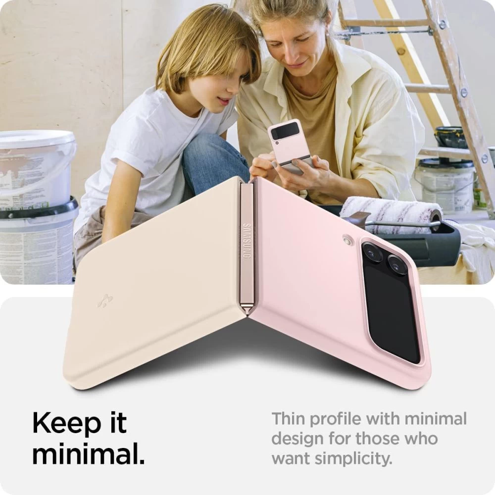 Samsung Galaxy Z Flip 4 5G skal rosa SPIGEN Airskin