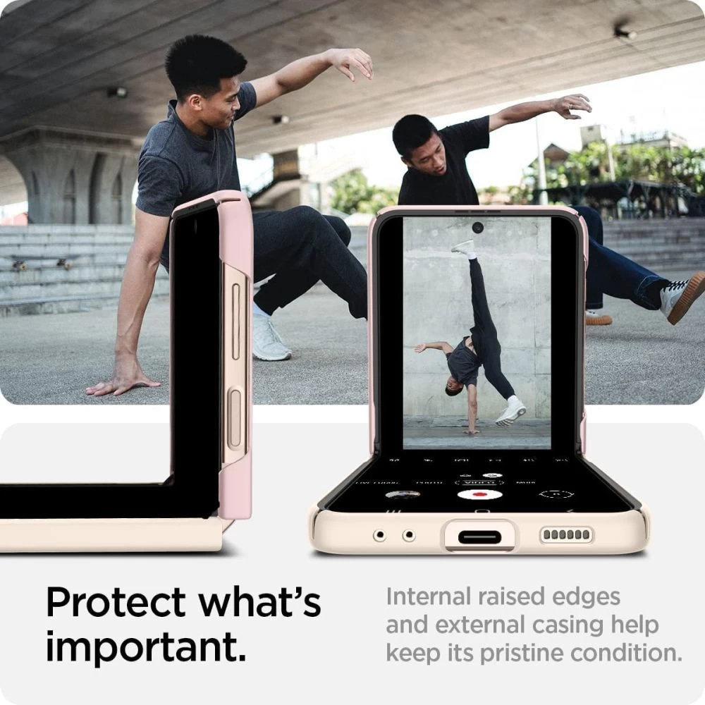 Samsung Galaxy Z Flip 4 5G skal rosa SPIGEN Airskin